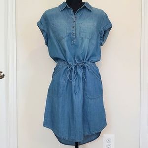 Sonoma Women's Denim High-Low Skirt Romper, Medium, Blue